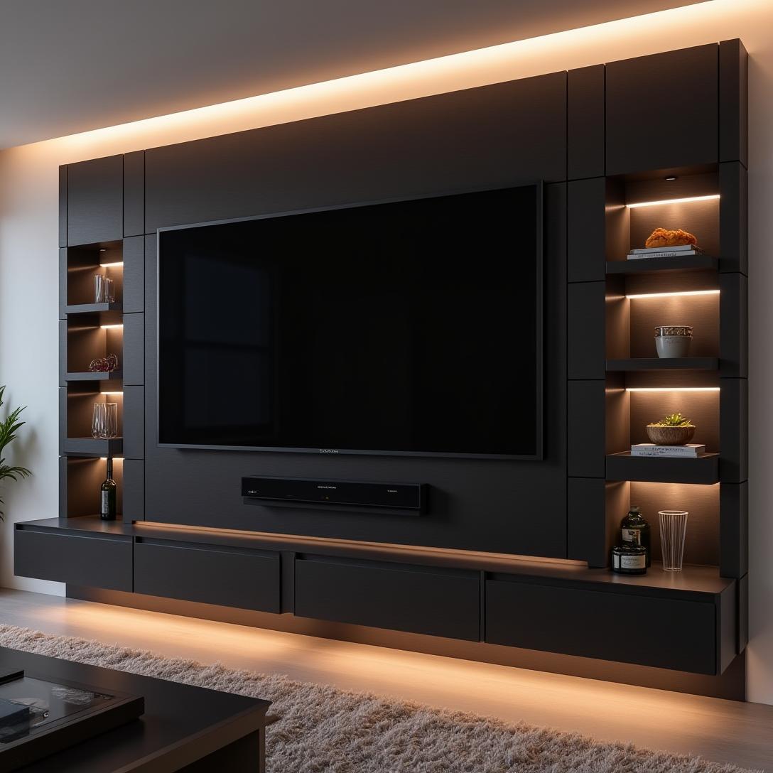 Muro de entretenimiento flotante